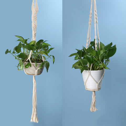 2 Size Macrame Flower Pot Hanger Holder Jute