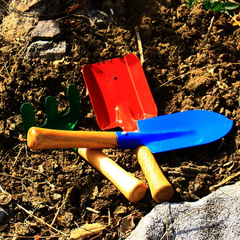 3Pcs Kid Children Mini Garden Tools Set Trowel Rake Shovel Home Garden Beach Toy #Sep.07