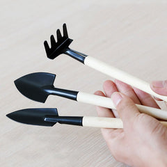 Plant Garden Tools Set with Wooden Handle